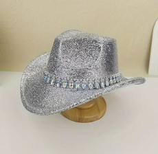 Silver Glitter Hat